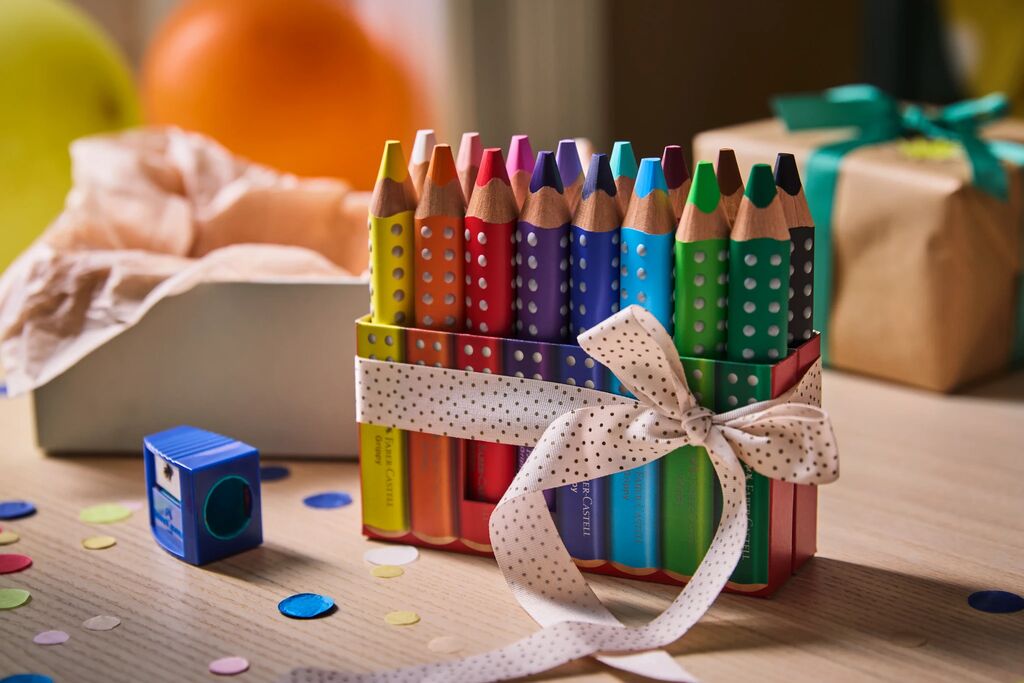 Faber-Castell Buntstift Grippy 16er Set mit Spitzer