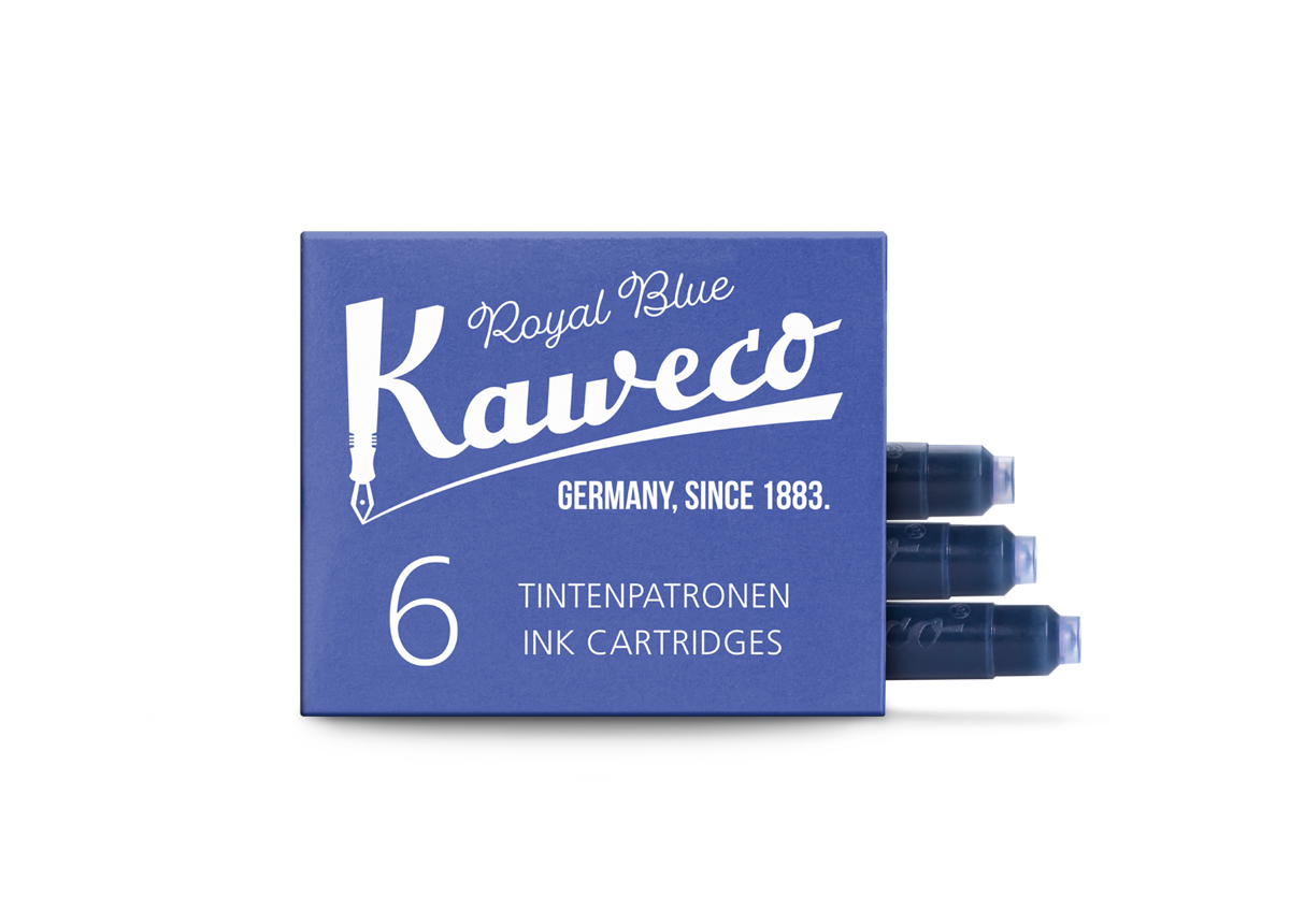 Kaweco_Ink_6-pack_RoyBlu_open_web_s Kaweco Tintenpatronen Königs Blau löschbar