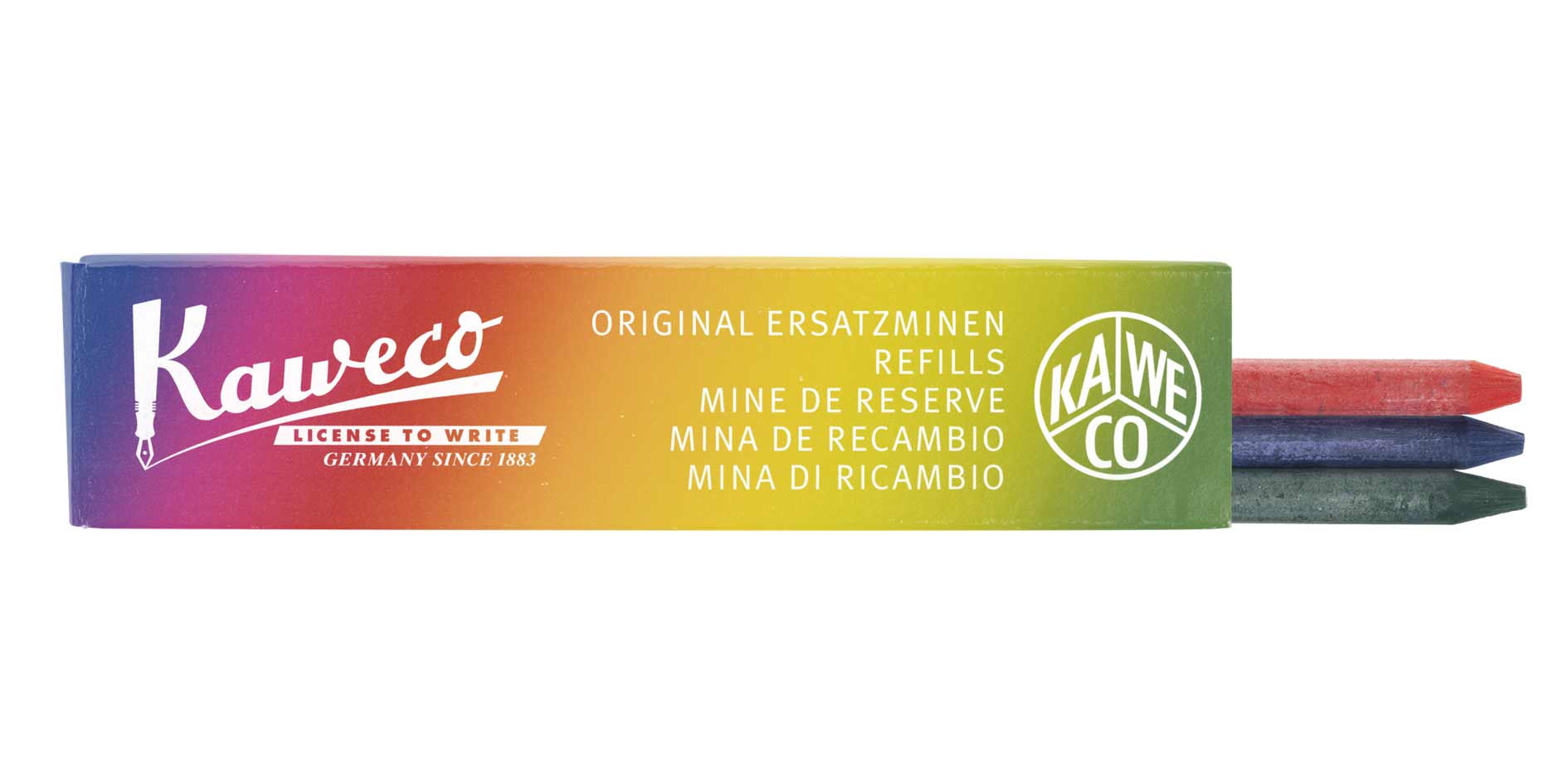 Kaweco-pencil-leads-5-6-mm-all-purpose-red-blue-green Kaweco Bleistift Allesschreiber Minen 5,6 mm Farb Mix 1