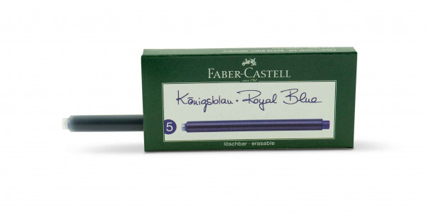 Faber-Castell Großraum Tintenpatrone Königsblau löschbar