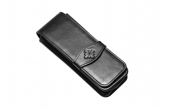 Diplomat leather pouch for 3 writing instruments