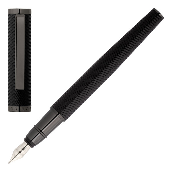 Hugo Boss Fountain Pen Formation Herringbone Gun