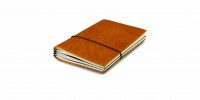 X17 SuperBuch notebook A6 genuine natural leather cognac