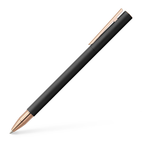 Faber-Castell Rollerball Pen Neo Slim Stainless Steel Black Rose Gold